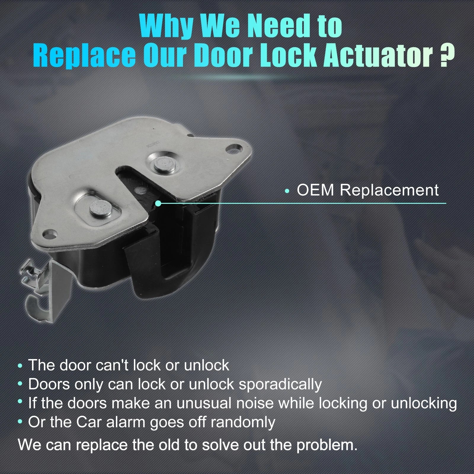 Rear Liftgate Door Lock Actuator Motor for Chevrolet Silverado, GMC Sierra (2014–2019)