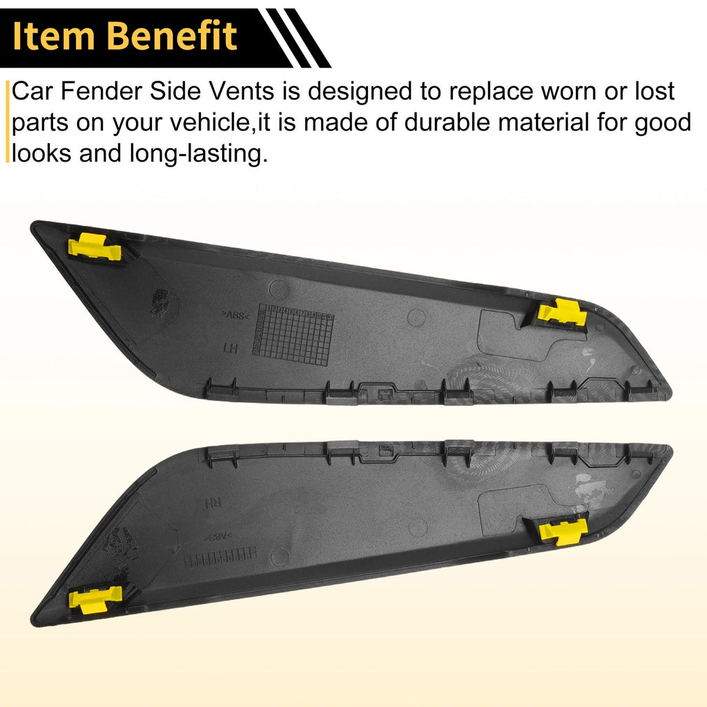 Air Flow Fender Vent Cover Trim for BMW 530e Sedan (2018–2023) Glossy Black 1 Pair