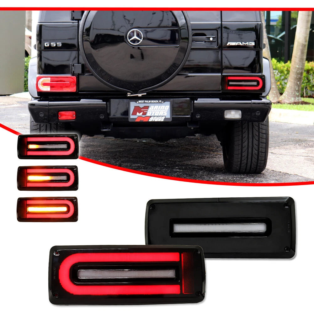 Smoked Sequential LED Tail Light for Mercedes G-Class W463 (1990–2016)