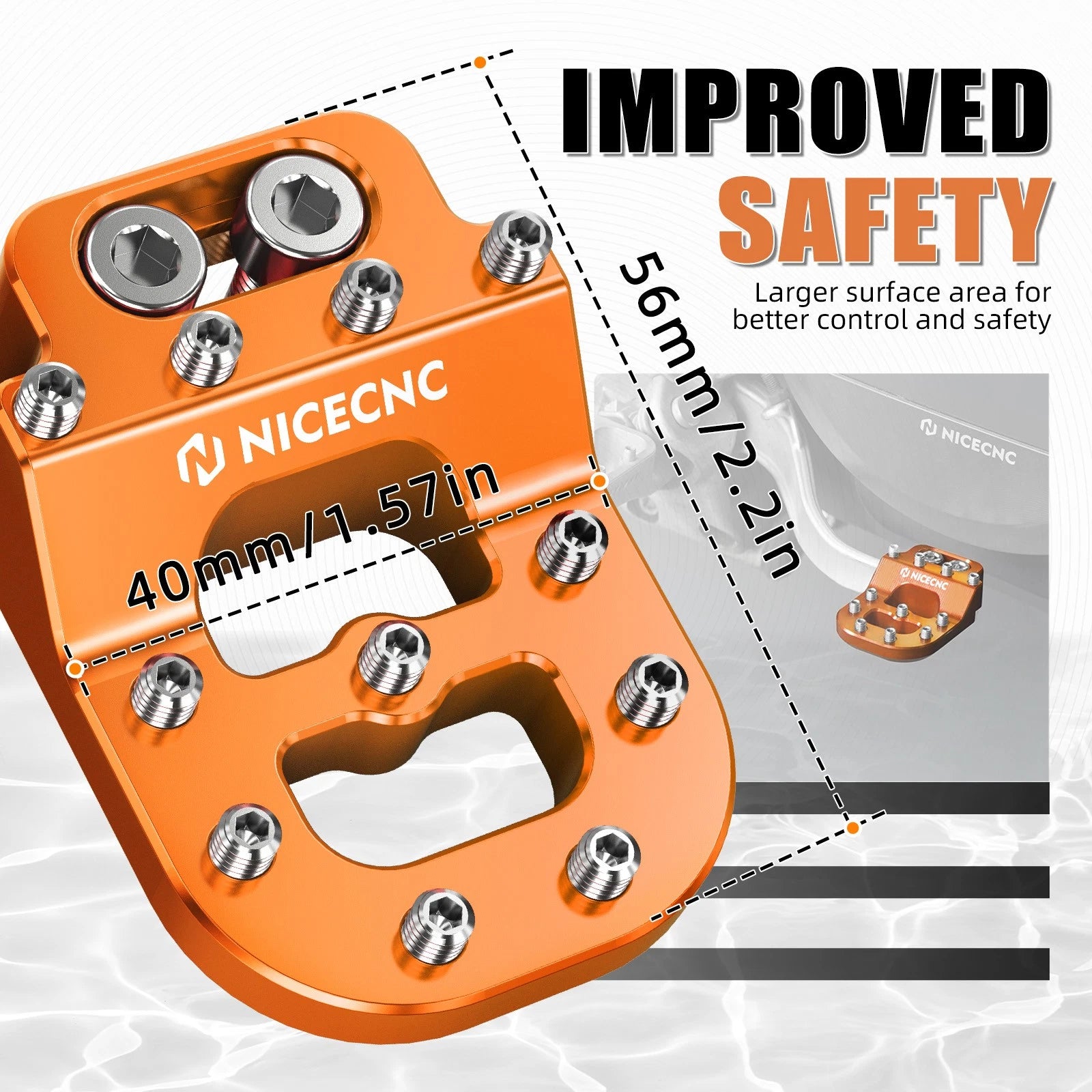 Rear Brake Pedal Pad for KTM 1290 Super Adventure/R/S/T (2015–2023)
