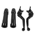 Black Extendable Brake Clutch Lever Grip Set for Thruxton/Street Cup (2016-2023)