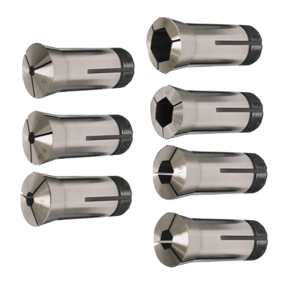 7pcs 5C Hex Collet Set 1/4'' to 7/8'' for CNC Machines