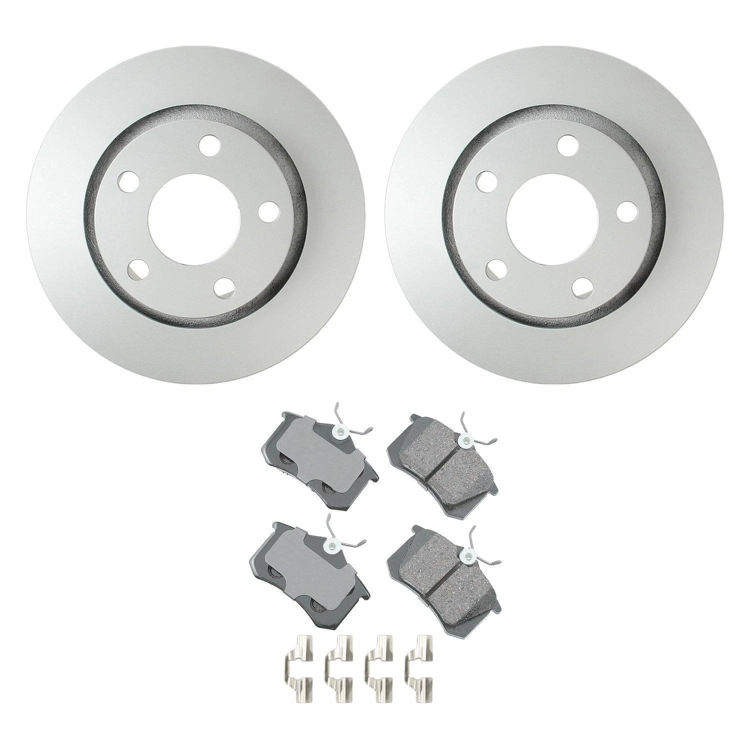Set of 2 Hella Rear Rotors & Akebono EURO Ceramic Brake Pads for A6 Quattro (2005–2011)