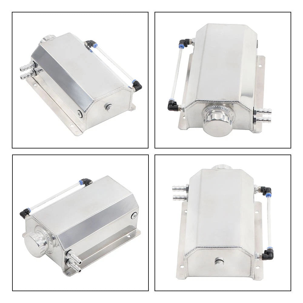 2L Aluminum Coolant Radiator Overflow Tank for Universal Fit (All Years)