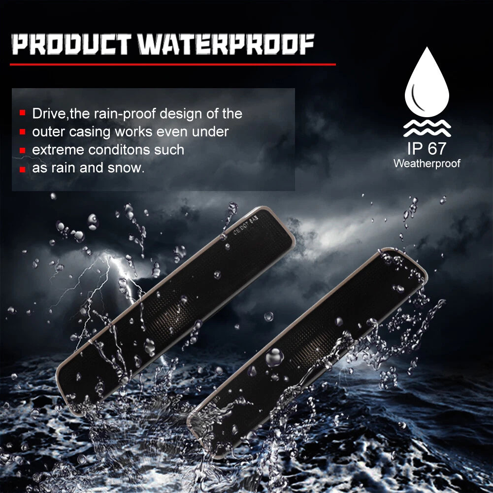 2X Smoked Rear Bumper Side Markers for Mercury Mountaineer (2002–2010)