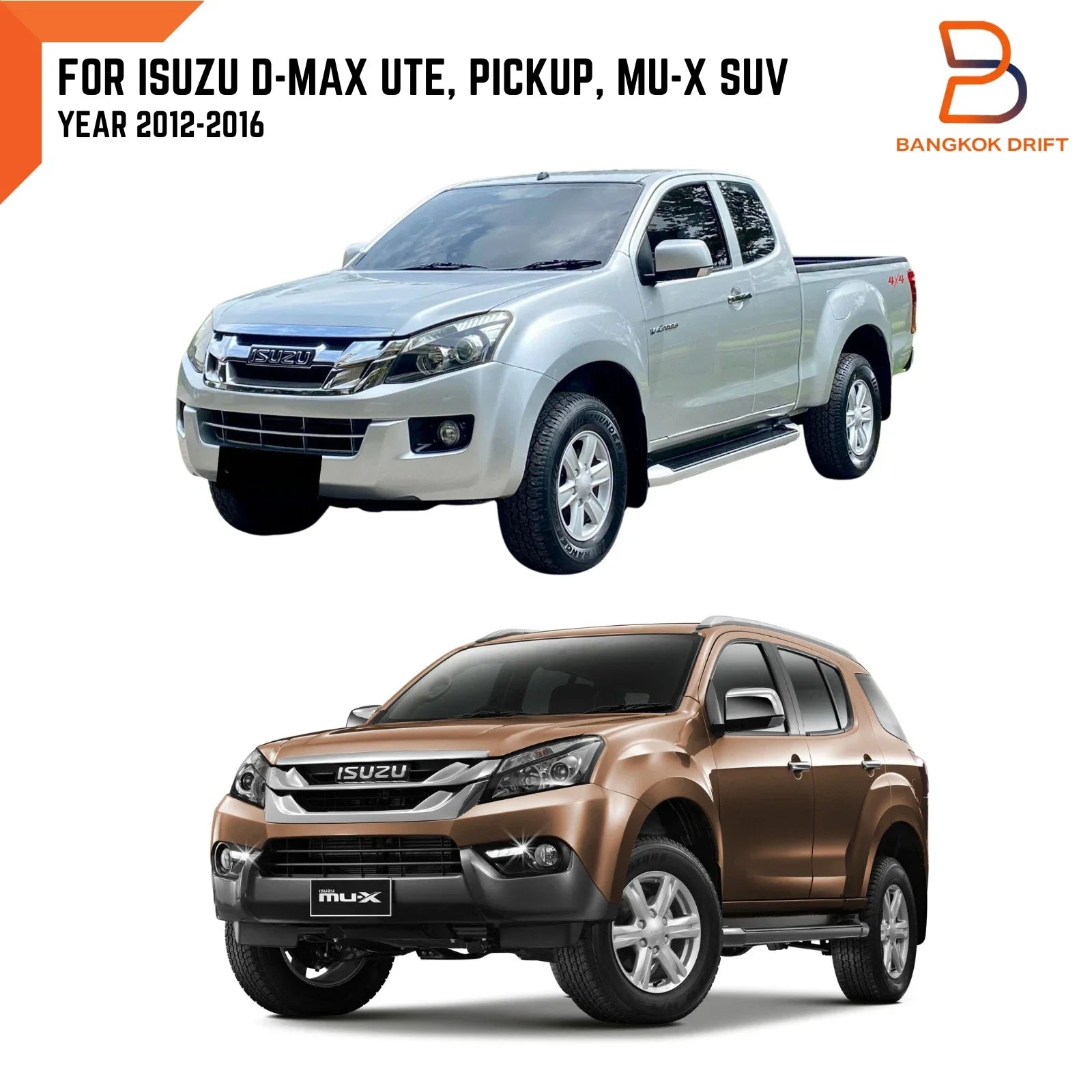 Silver Center Wheel Cap Cover for Isuzu D-Max MU-X 2012-2016 (12-16)
