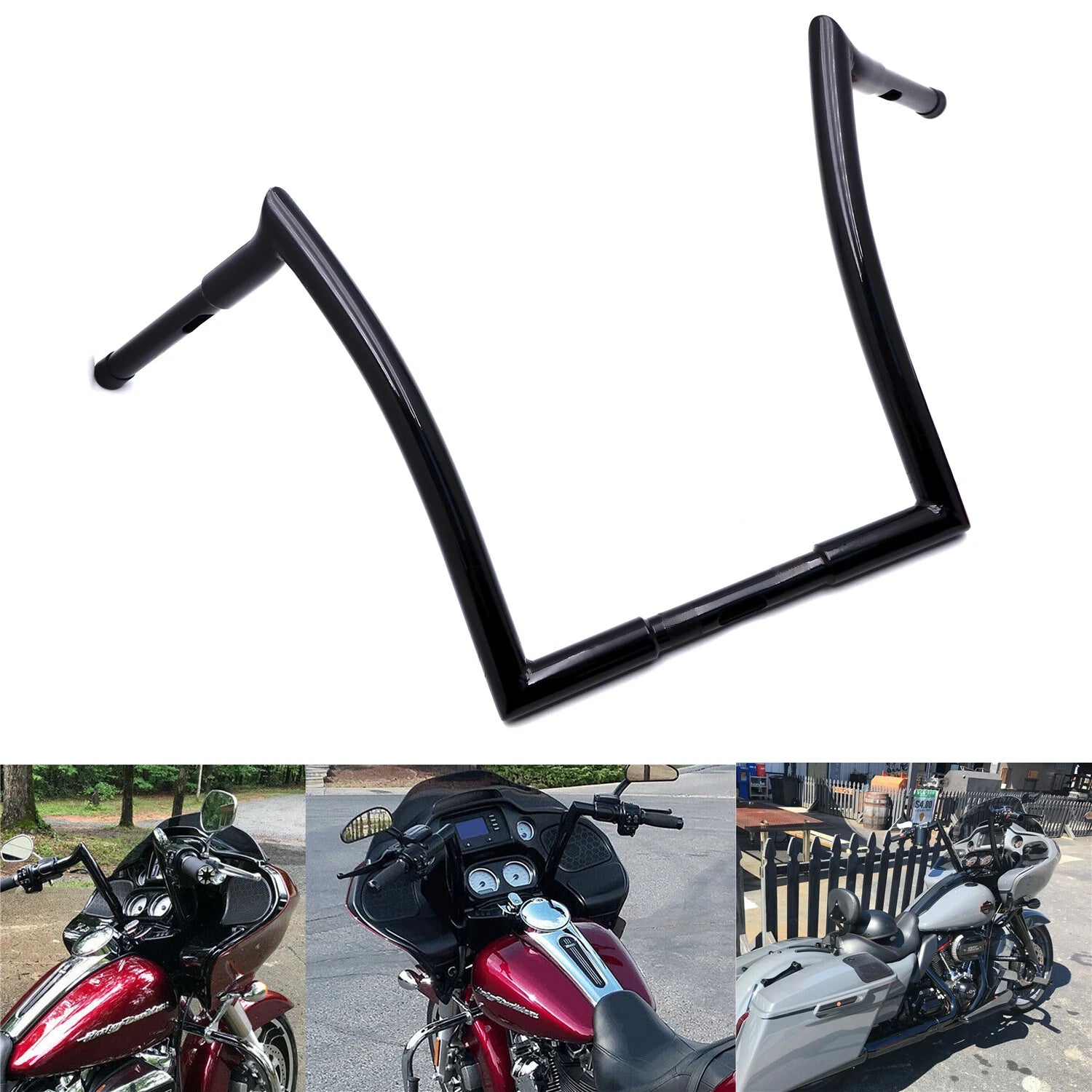 14" APE Hanger Bars 1.25" Handlebar for Harley Road King/Road Glide (1995–2017)