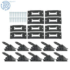 E Track Tie Down Rail Kit for Trucks Trailers (Black Powder Coated)