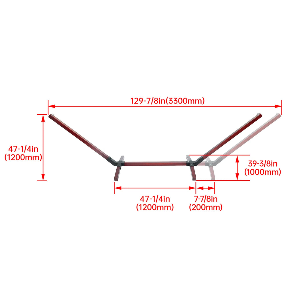 Hammock Stand for Universal Fit 2-Person (Garden, Picnic, Camp)
