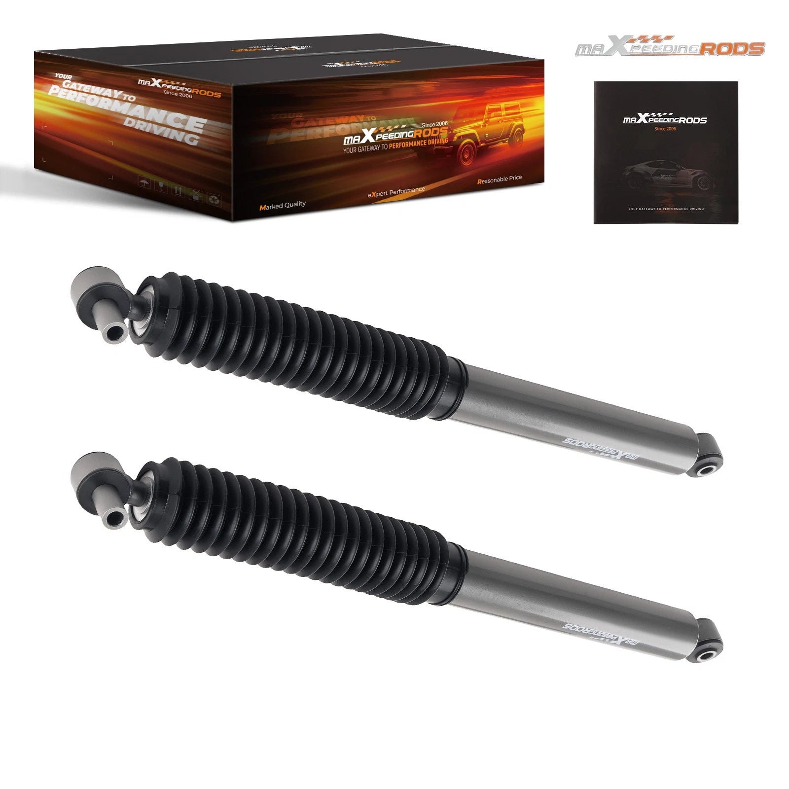 2X Front Lift Shocks for Jeep Gladiator JT (2020–2025) 4WD 0-2.5" Lift