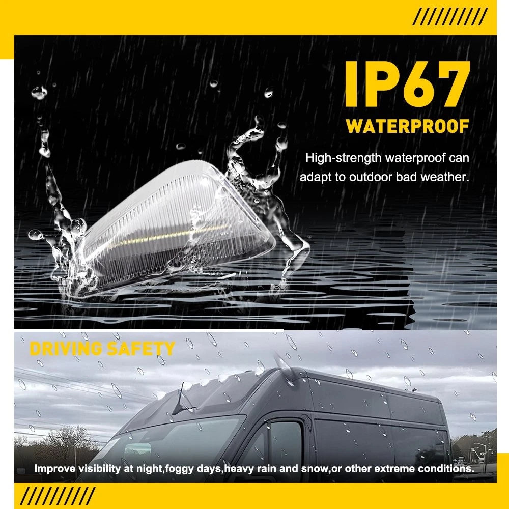Set of 5 Clear White LED Marker Lights for RAM ProMaster (2014–2023)