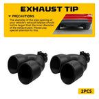 2.5" Inlet Dual Exhaust Tip for Universal Fit (7" Outlet, 8.5" Length)