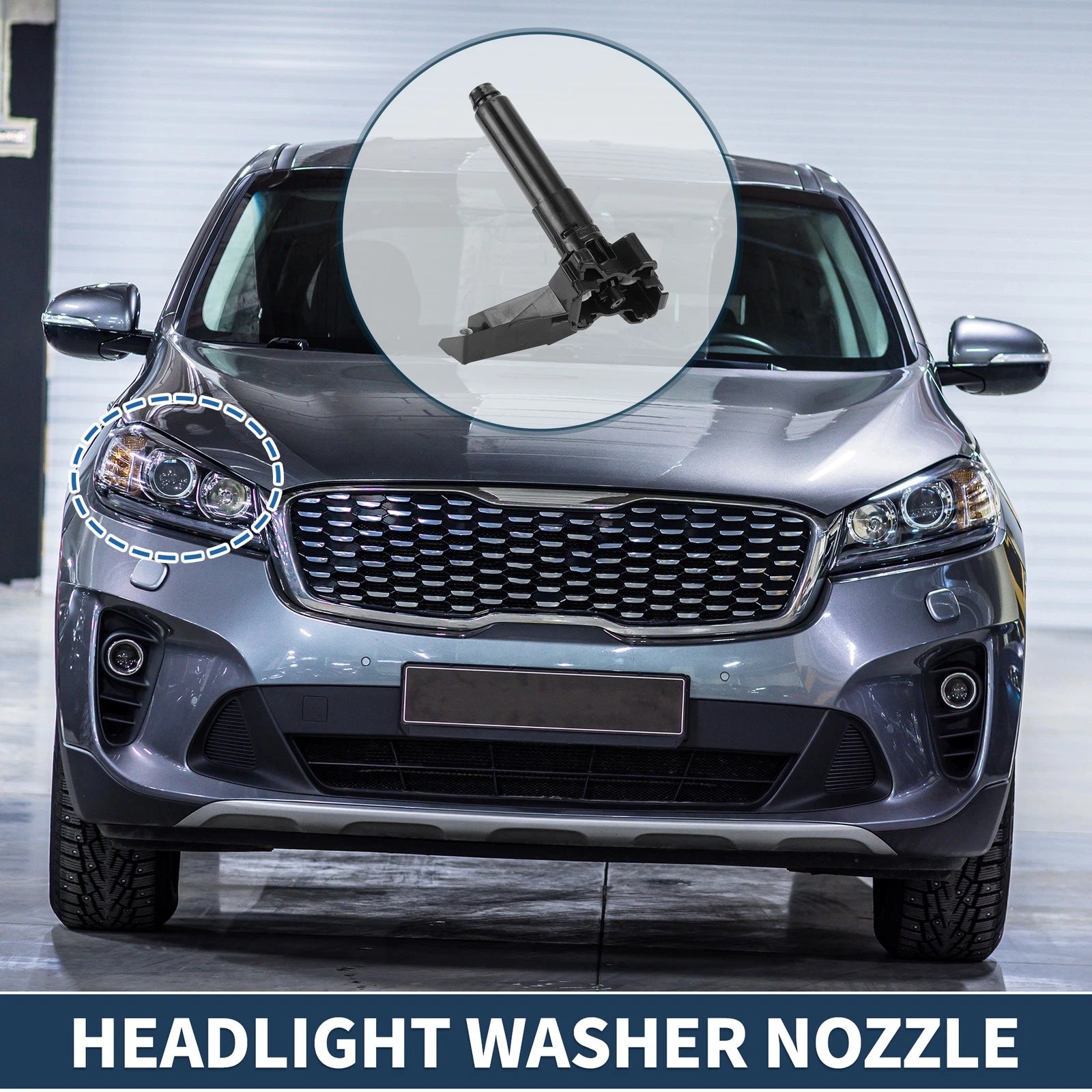 Front Passenger Headlight Washer Nozzle for Mitsubishi Outlander (2003–2021) No. 8264A310