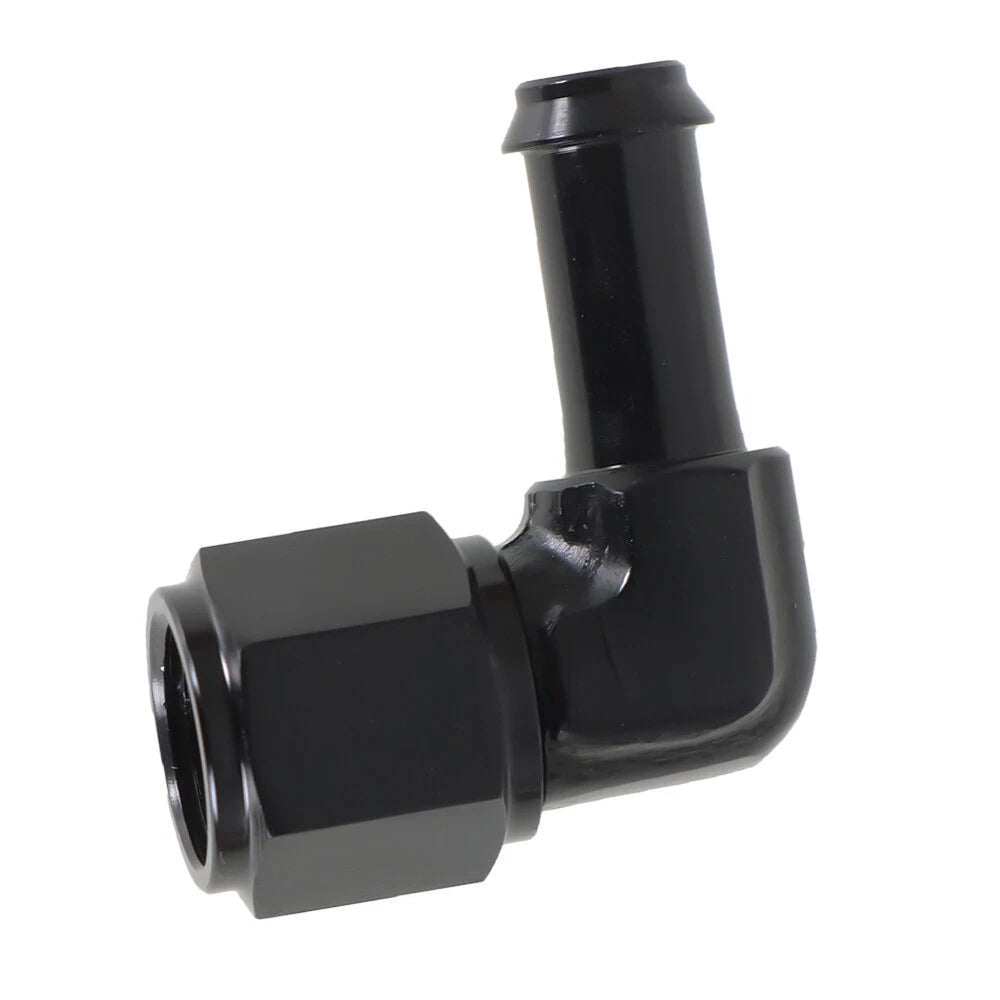 90 Degree 6AN Female Swivel to Barb Hose Fitting Adapter for Universal Use