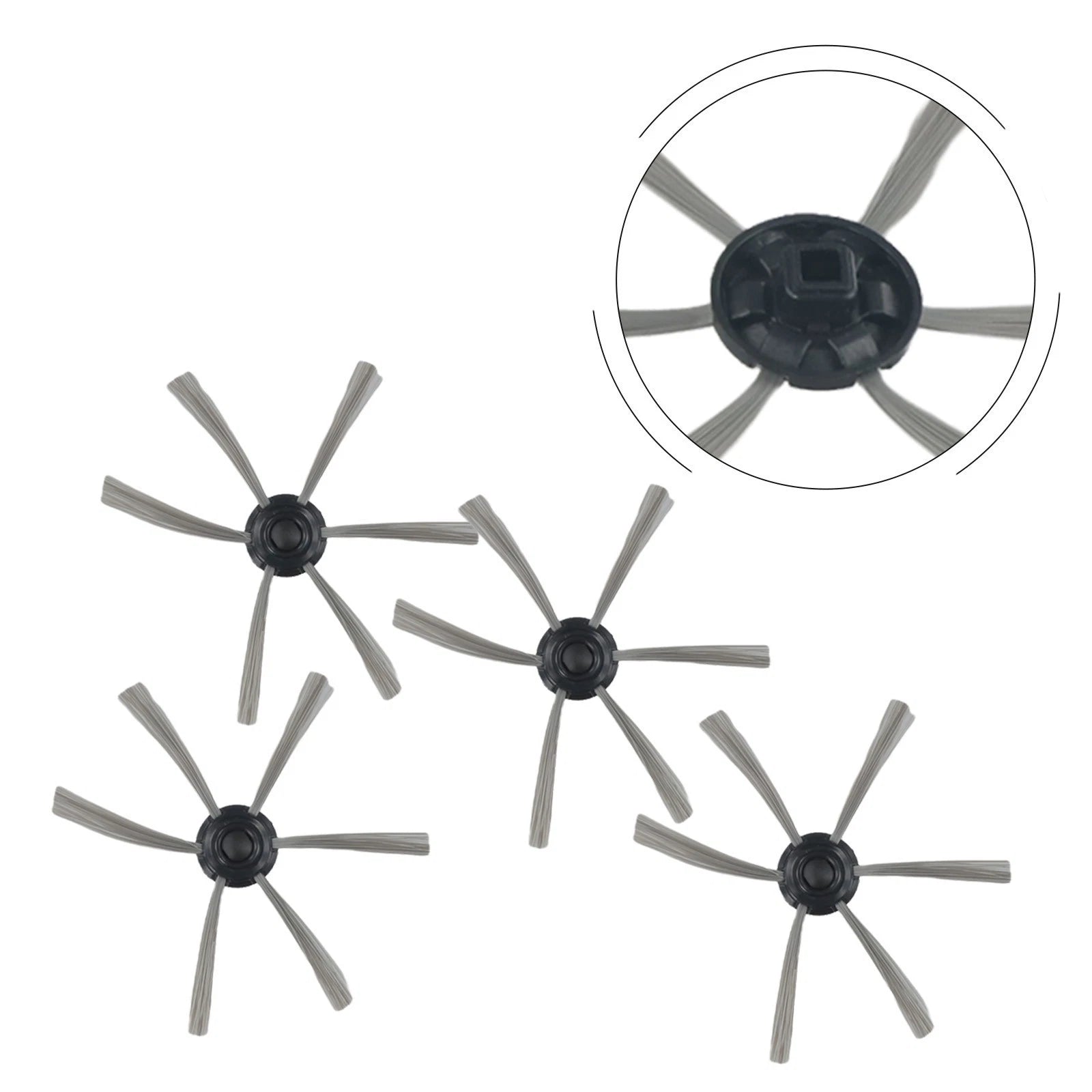 Set of 4 Side Brushes for Multilaser HO041 Mondial