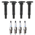 Set of 4 Ignition Coils & Platinum TT Spark Plugs for Hyundai Kia (1.6 L4)
