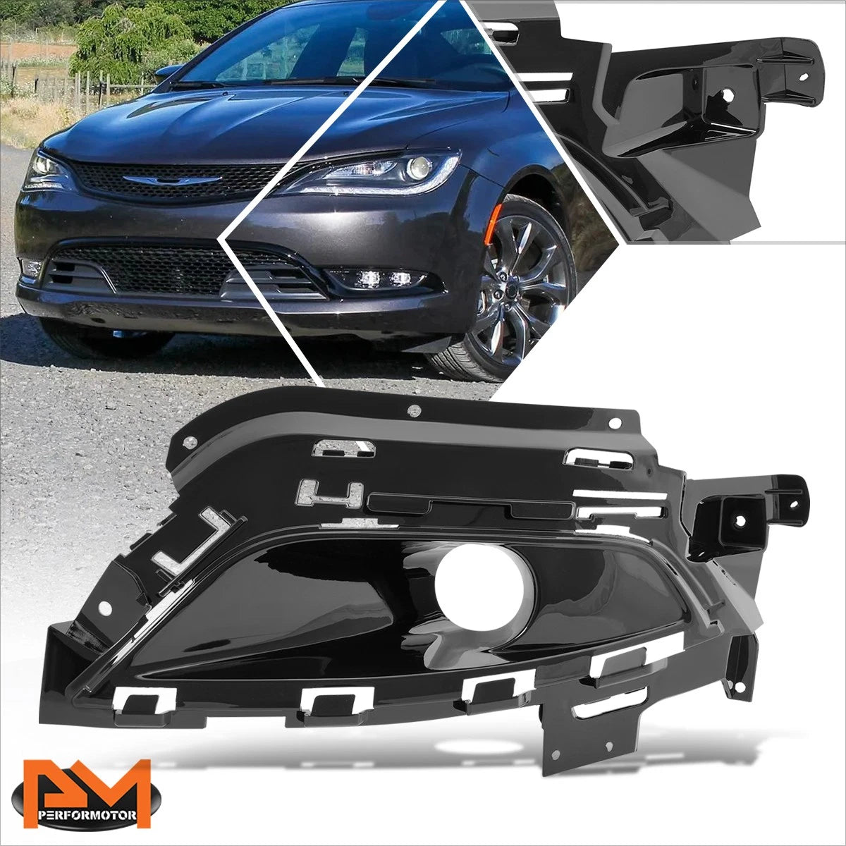 Fog Lamp Bezel for Chrysler 200 (2015–2017) w/Adaptive Cruise Control