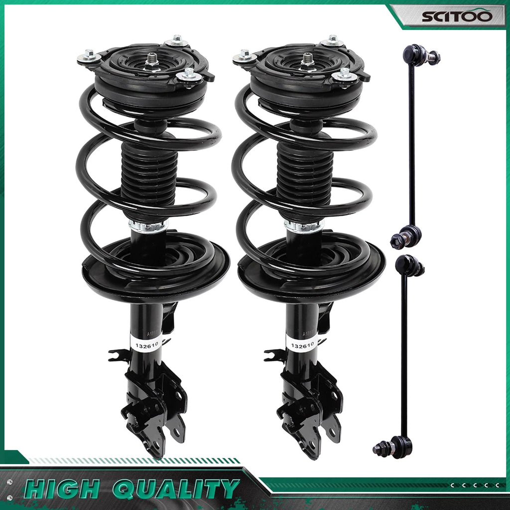 Front Struts w/ Coil Spring Assembly Sway Bar Kit for Nissan Quest (2011–2017)