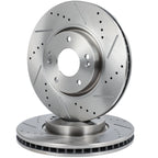Front Drilled Slotted Brake Rotors for Hyundai Sonata (2006–2010)