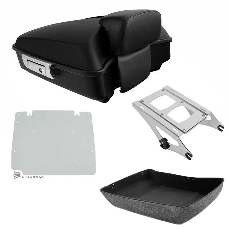 Chopped Trunk Backrest Mount Rack Plate for Harley Touring (2014–2026)