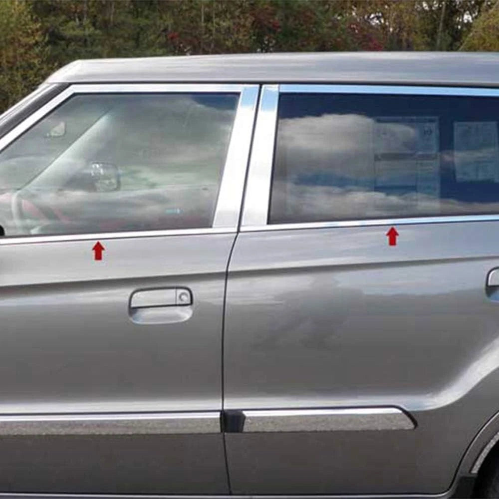 Chrome Window Sill Trim 4pc Luxury FX for Kia Soul (2010–2013)