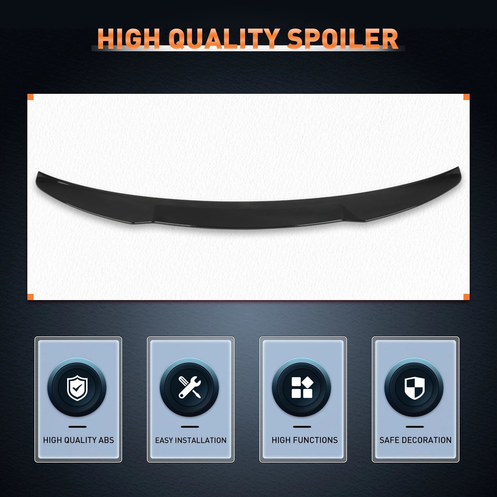 Glossy Black Wing Spoiler for Kia K5 Optima (2021–2023)