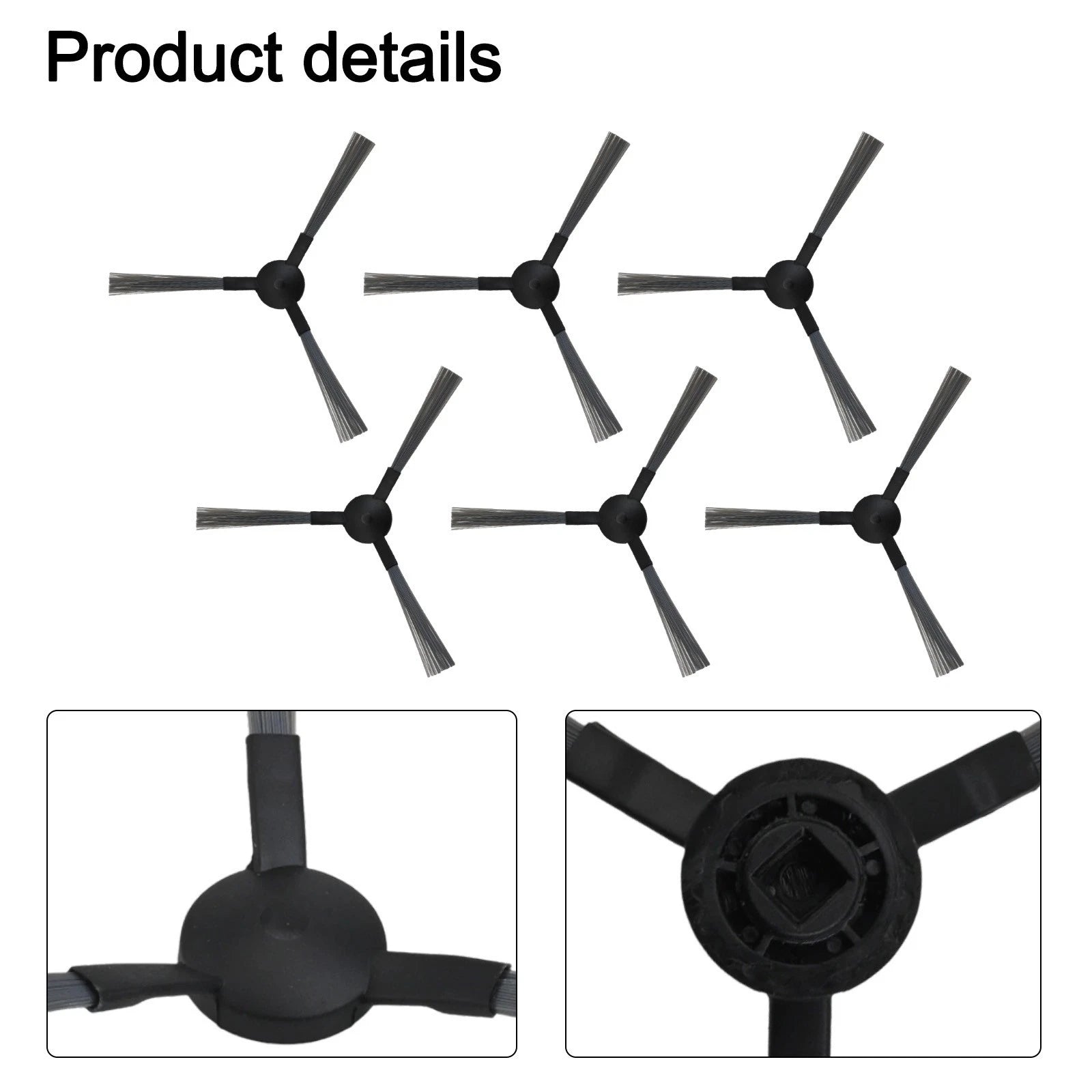6 Replacement Side Brushes for bObsweep (2014–2023)