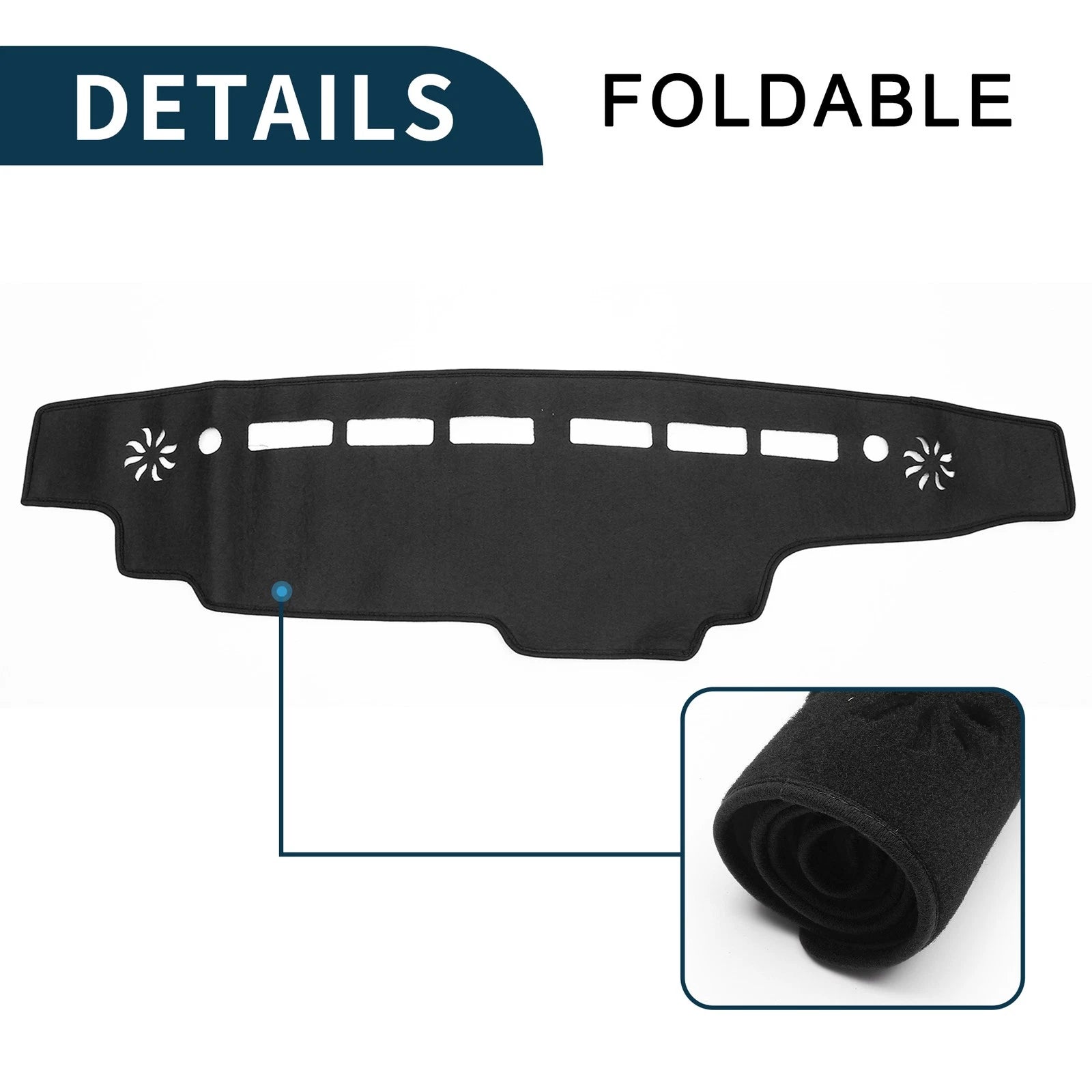Dashboard Dash Cover Mat for Suzuki Every DA17V (2015–2024) - Black Set