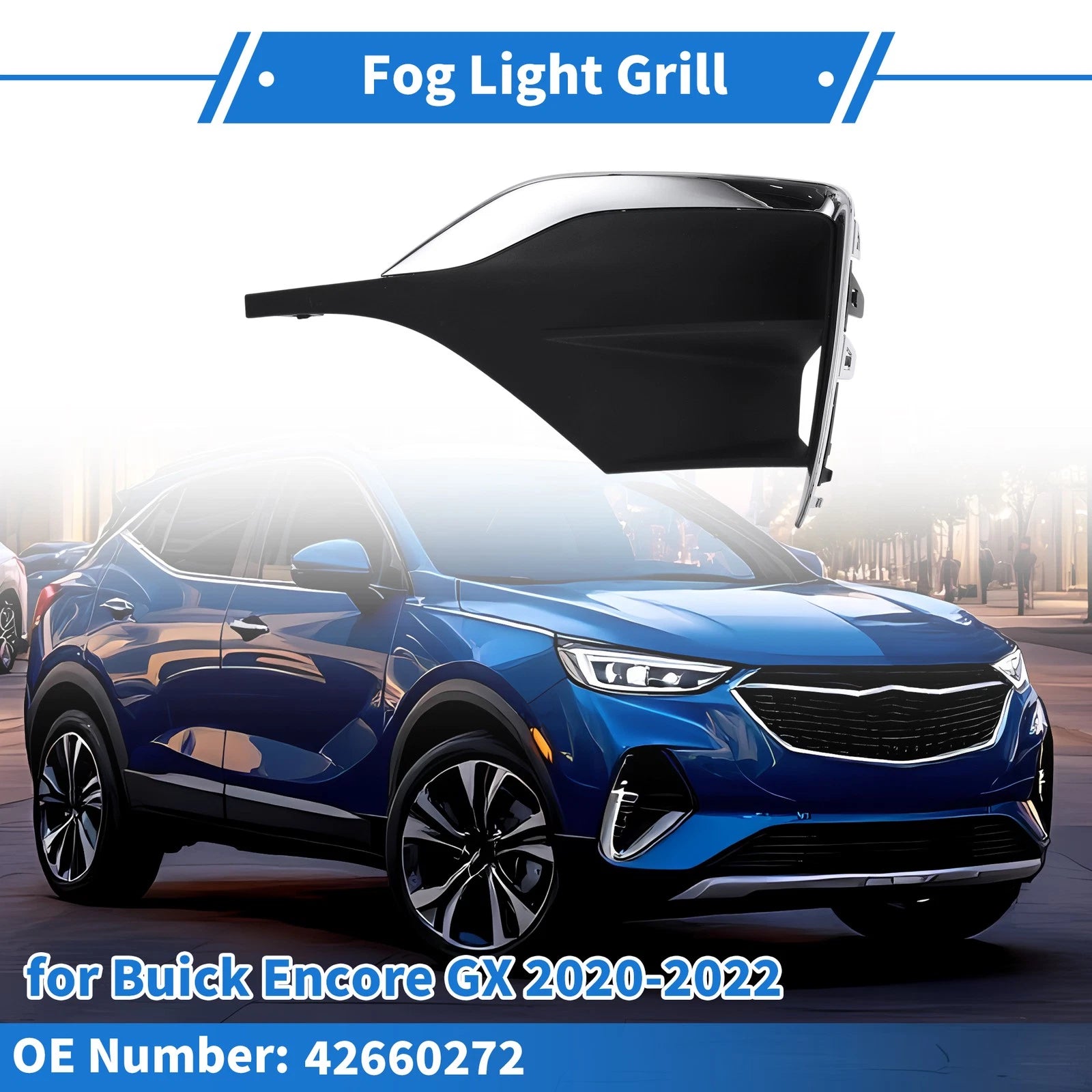 Front Right Fog Light Grill No. 42660272 for Buick Encore GX (2020–2022)
