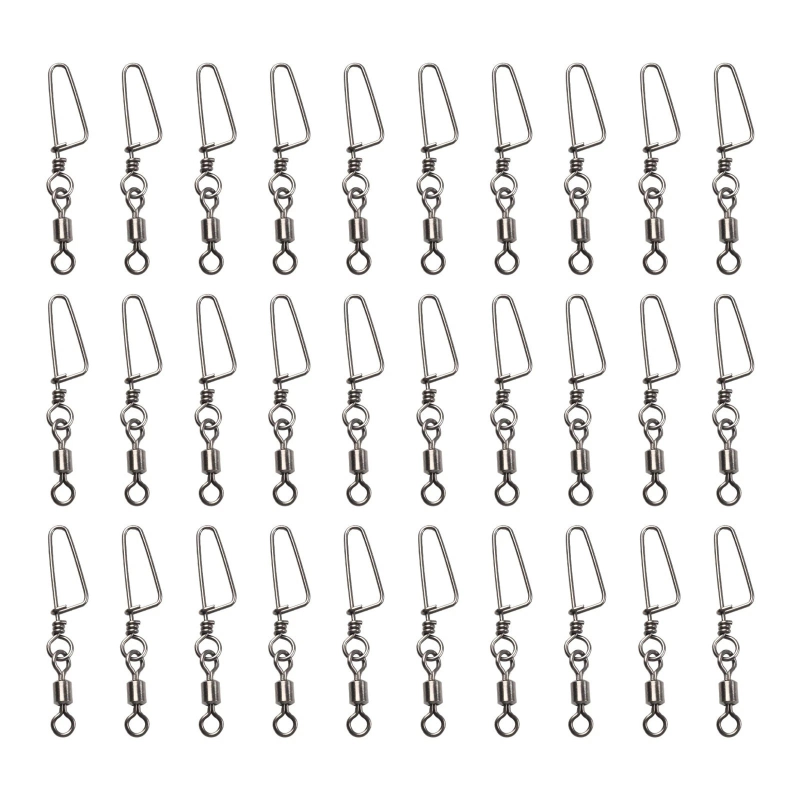 30x Fish Ball Bearing Swivels Snap Coastlock Fishing Line Connector