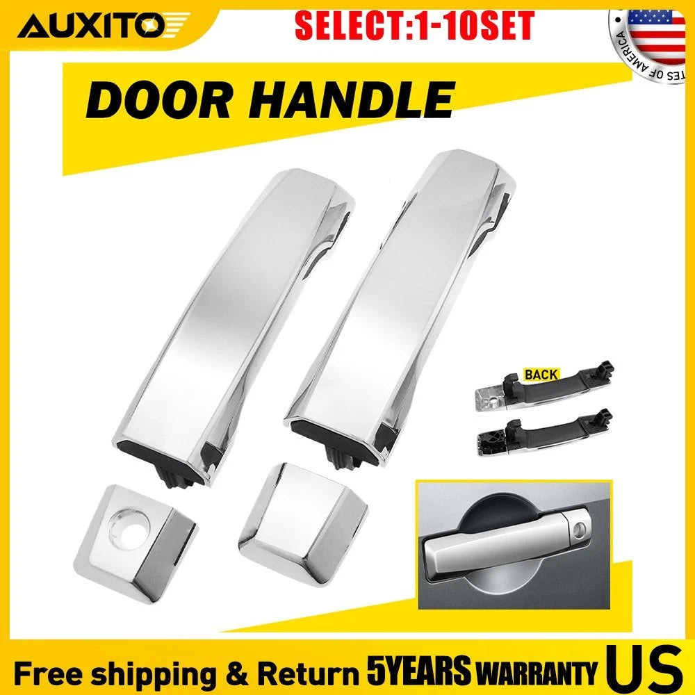 Set of 2 Chrome Exterior Door Handles for Nissan Titan (2004–2015)