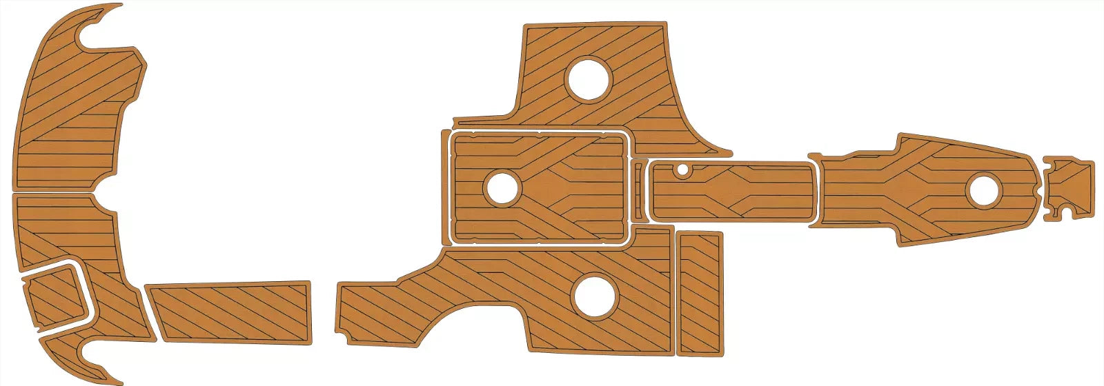 EVA Foam Swim Platform Cockpit Pads for Formula 240BR (2007–2009)