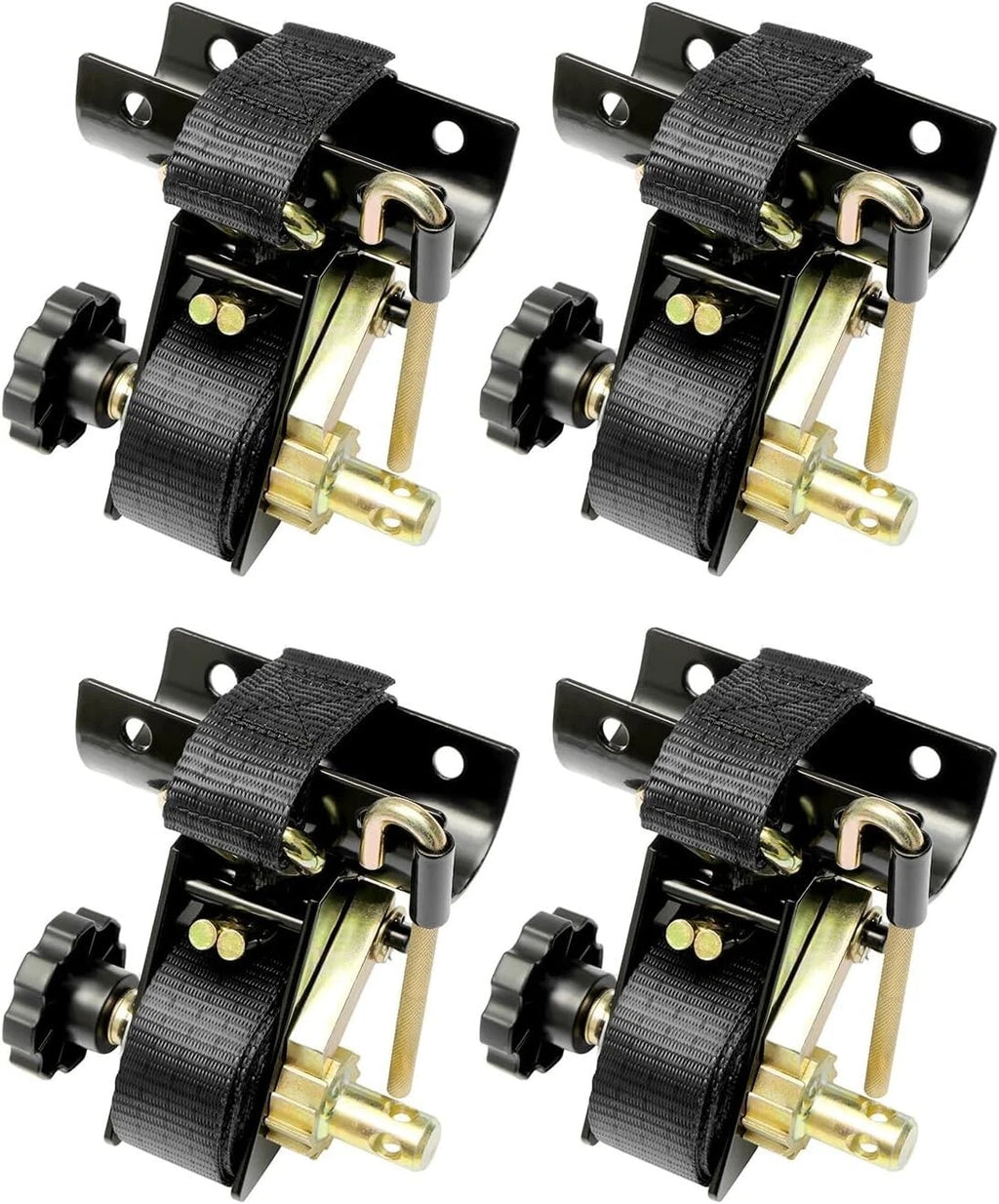 Set of 4 Retractable Ratchet Straps for Ladder Rack