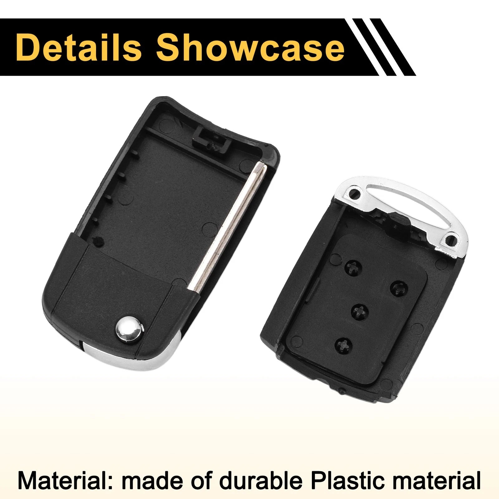 2 Button Key Fob Shell Case for Toyota RAV4 (2013–2015) Black