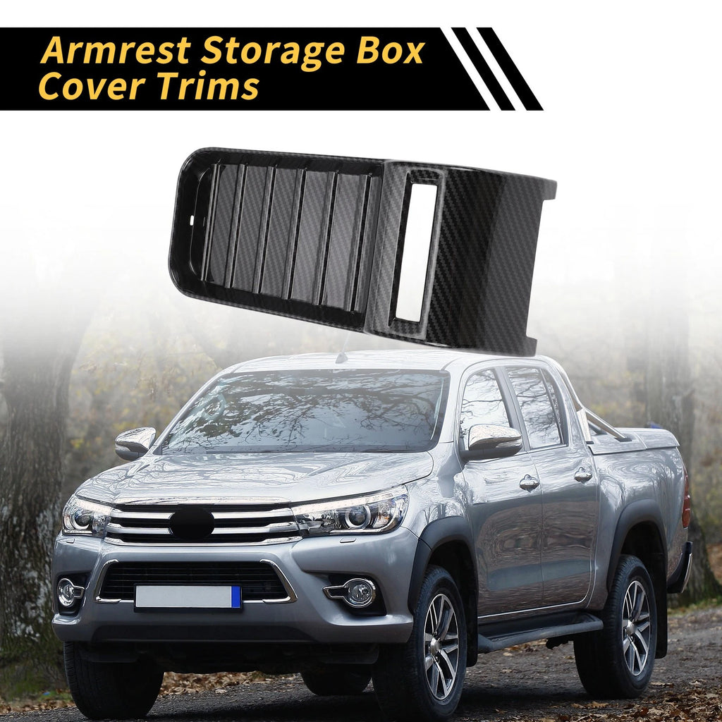 Carbon Fiber Central Armrest Storage Box Cover for Toyota Tundra (2014–2021)