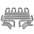 16-Piece 2.25" OD Steel Exhaust Pipe Kit - Custom Straight & Bends