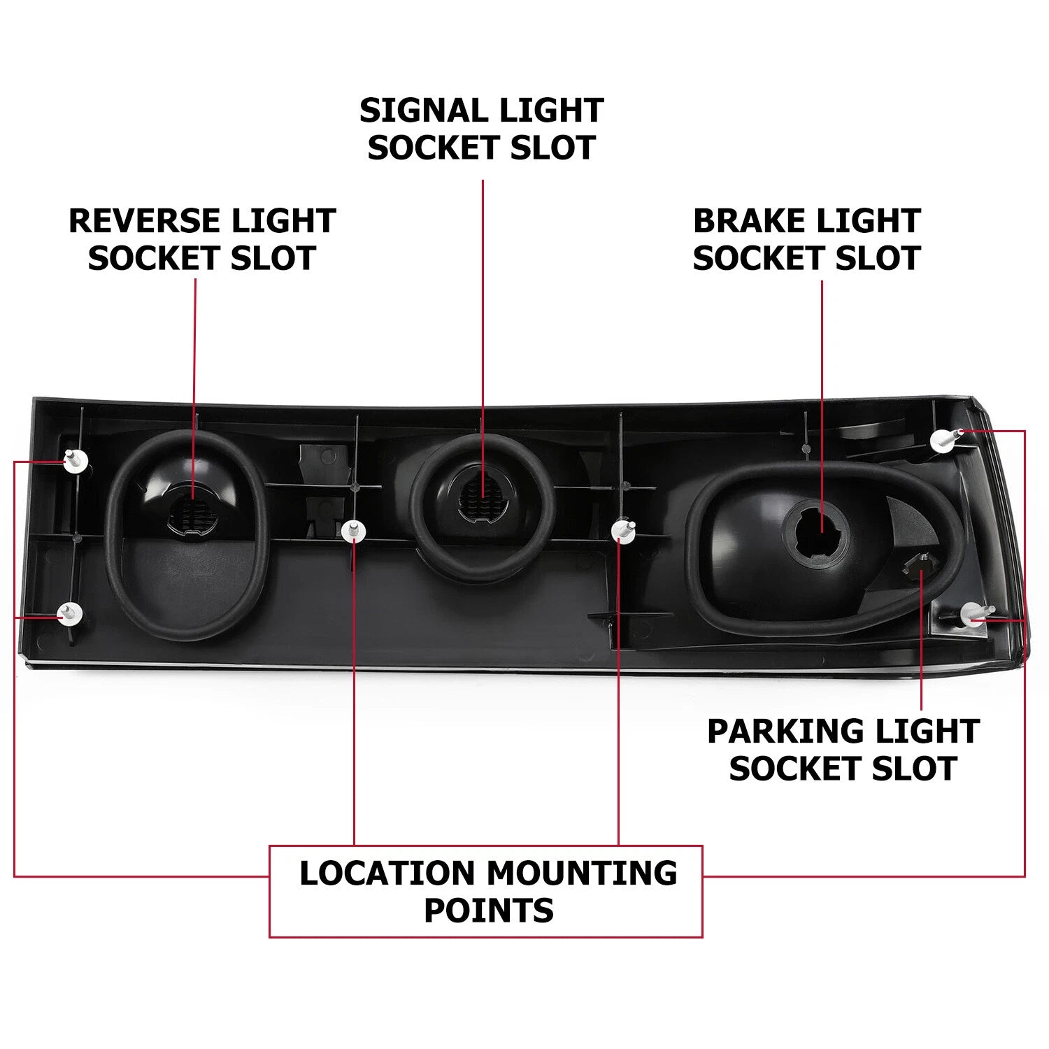 Smoked Tail Lights Brake Lamps for Ford Mustang (1987–1993) w/Bulbs DOT/SAE