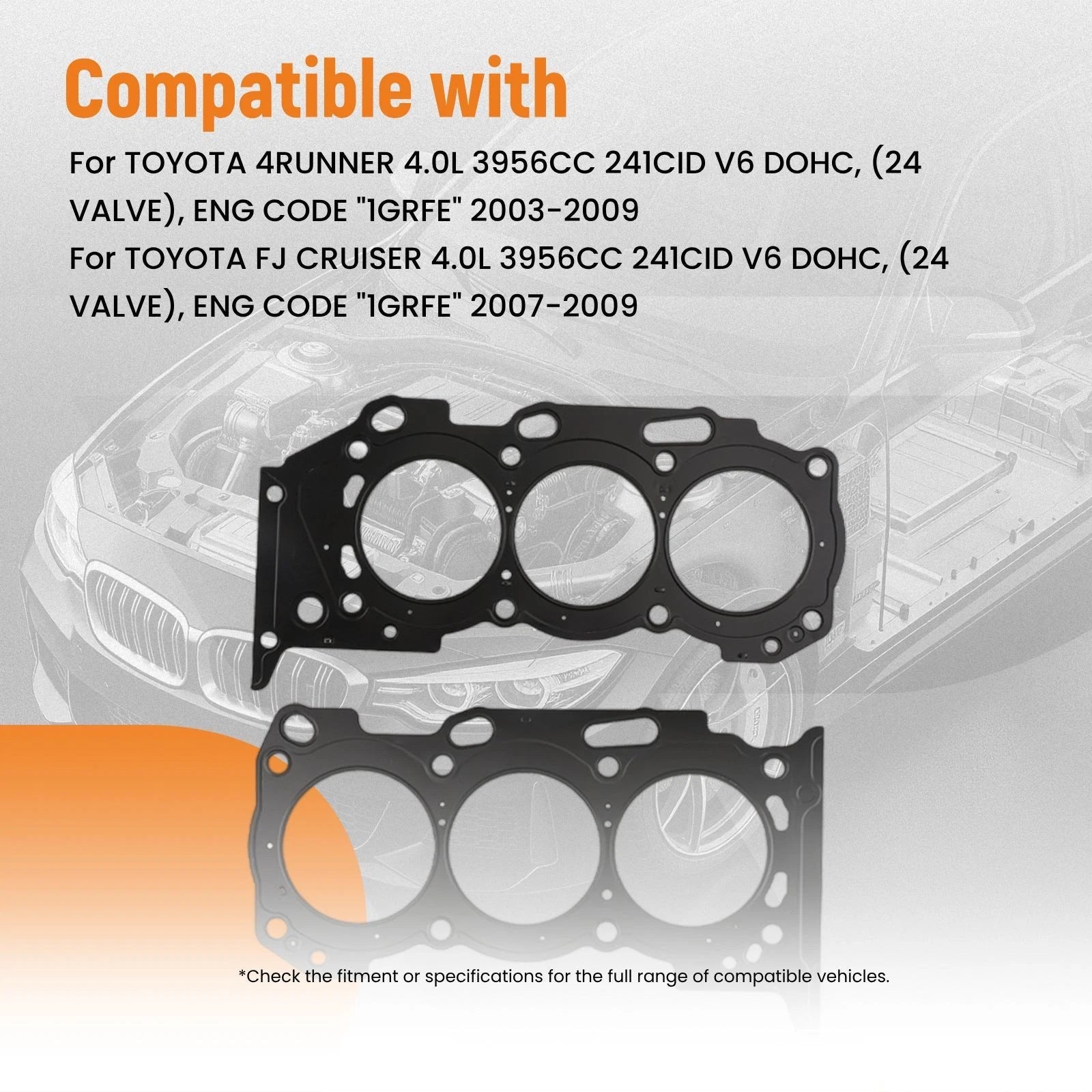 Full Gasket Set for Toyota 4Runner Tacoma Tundra 1GR-FE (2003–2009)