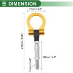Tow Hook for Volkswagen MK7 (2014–2022) 11mm Aluminum Alloy 122mm Gold Tone