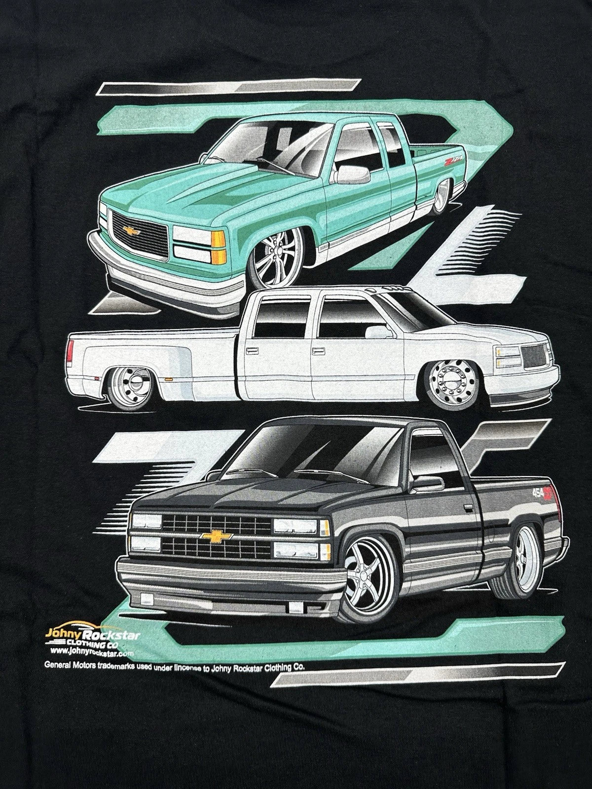 Black Licensed T-Shirt for Chevrolet Silverado (2014–2018)