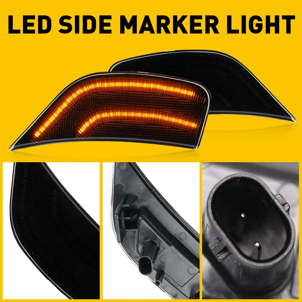 Full LED Front Smoke White Side Marker for Cadillac Escalade Yukon XL (2021–2023)