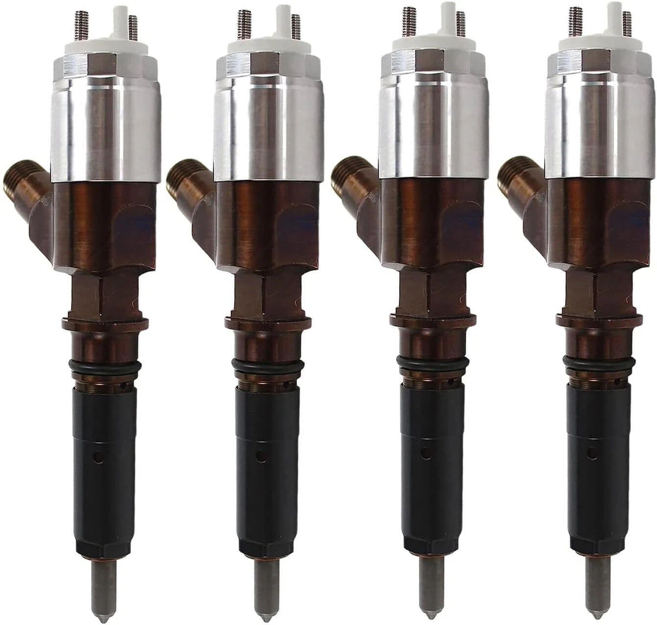 Set of 4 Fuel Injectors for Caterpillar C4.4 C6.6 (320-0677, 2645A746)