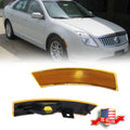 Amber Lens Front Bumper Side Marker Reflector Lights for Mercury Milan (2010–2012)