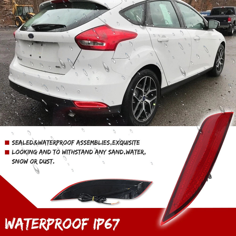 LED Rear Bumper Reflectors for Ford Focus Hatchback (2015–2018)