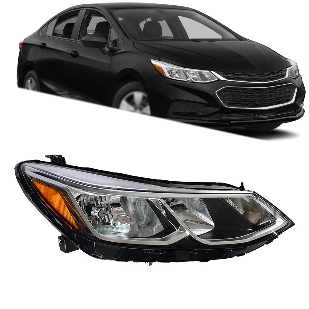Headlight for Chevrolet Cruze Sedan (2016–2019) Halogen Chrome Right