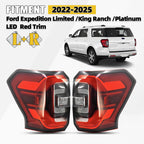 LED Tail Lights Pair for Ford Expedition Limited/King Ranch/Platinum (2022–2025)