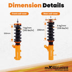 Coilovers Kit for Hyundai Tiburon GT Limited (2007-2008) Adjustable Damper