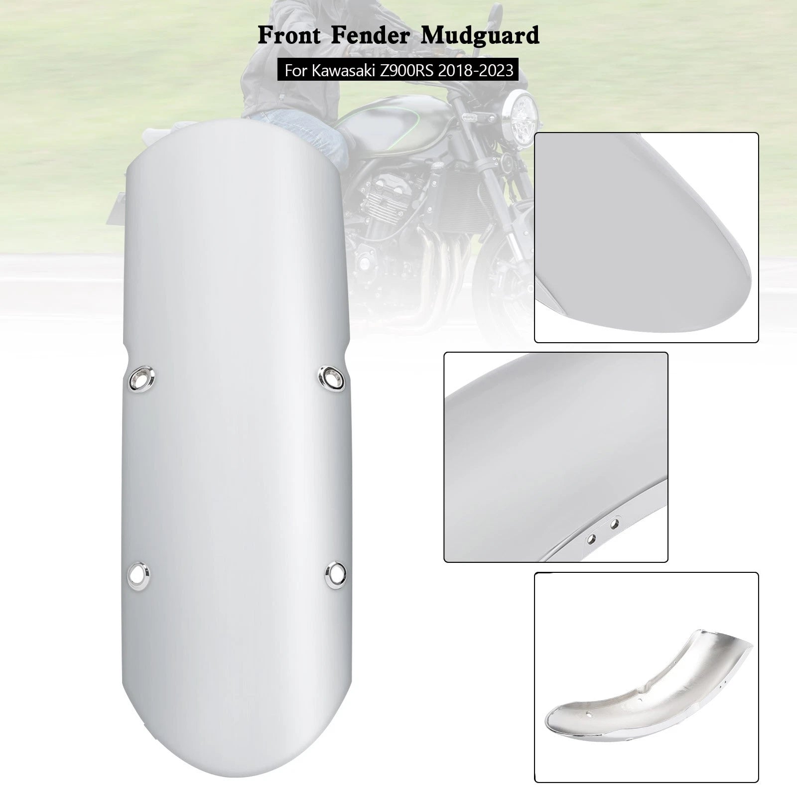 Front Fender Mudguard Fairing for Kawasaki Z900RS (2018–2023) Chrome