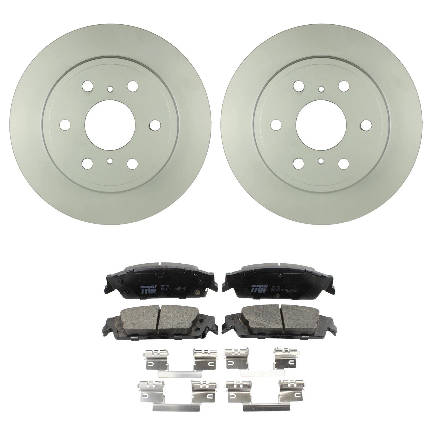 Set of 2 Bosch QuietCast Rear Rotors & TRW Pro Ceramic Pads for Escalade ESV