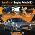 Engine Overhaul Rebuild Kit for Hyundai Kia Accent Rio 1.6L (2012–2016)